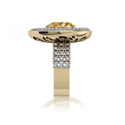 Juliet Golden Topaz Heart Ring